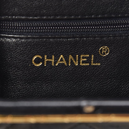 Chanel Lambskin Quilted CC Small Kisslock Evening Bag Black 6 of 12