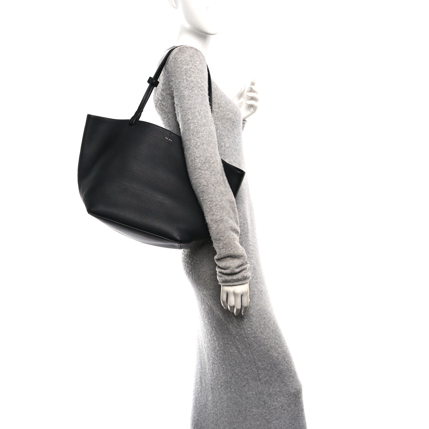 The Row Grained Calfskin Park Tote Three Black 2 of 11