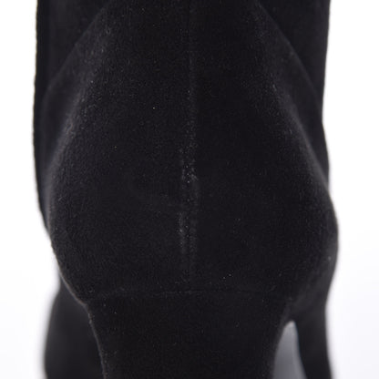 Hermes Velvet Goatskin Permabrass Cap Toe Lindsay Ankle Boots 35 Black 9 of 10