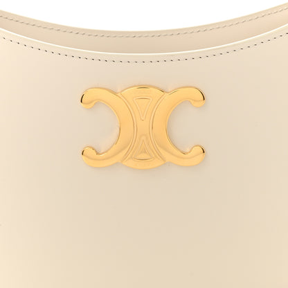 Celine Shiny Calfskin Medium Tilly Triomphe Shoulder Bag Rice 8 of 10