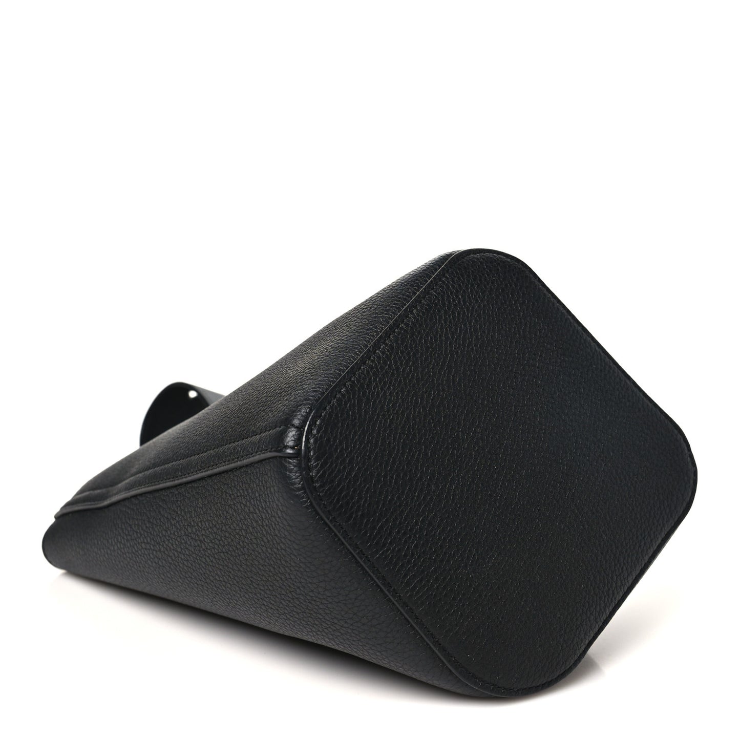 Soft Grained Calfskin Mini Pebble Bucket Bag Black
