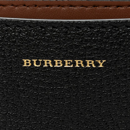 Burberry Goatskin Cotton Canvas Vintage Check Small D-Ring Bag Black Antique Yellow 6 of 17