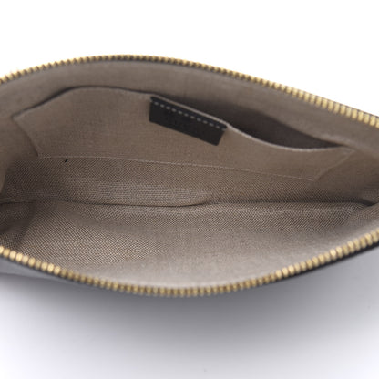 Gucci Pebbled Calfskin Large Bamboo Clutch Black 5 of 11