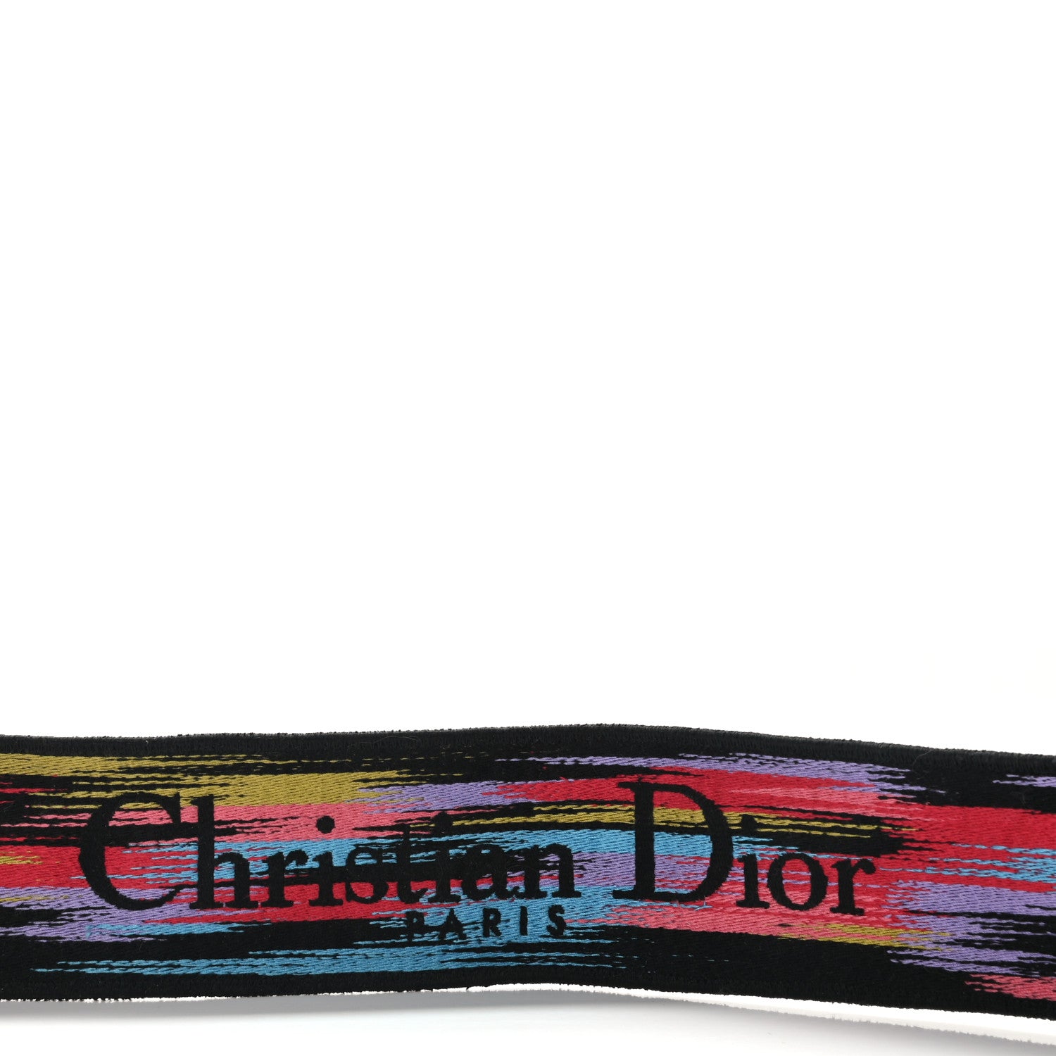 Christian Dior Lambskin Canvas Embroidered Floral Shoulder Strap Multicolor 5 of 5