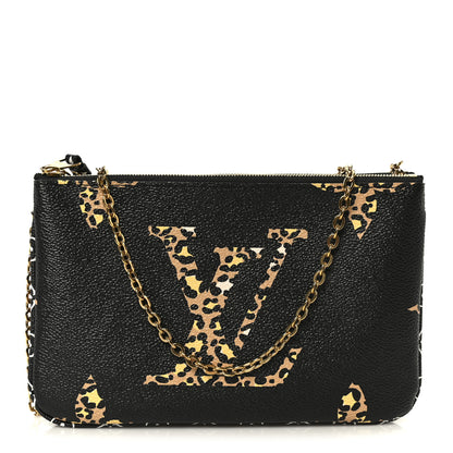 Louis Vuitton Monogram Giant Jungle Pochette Double Zip Black 1 of 13