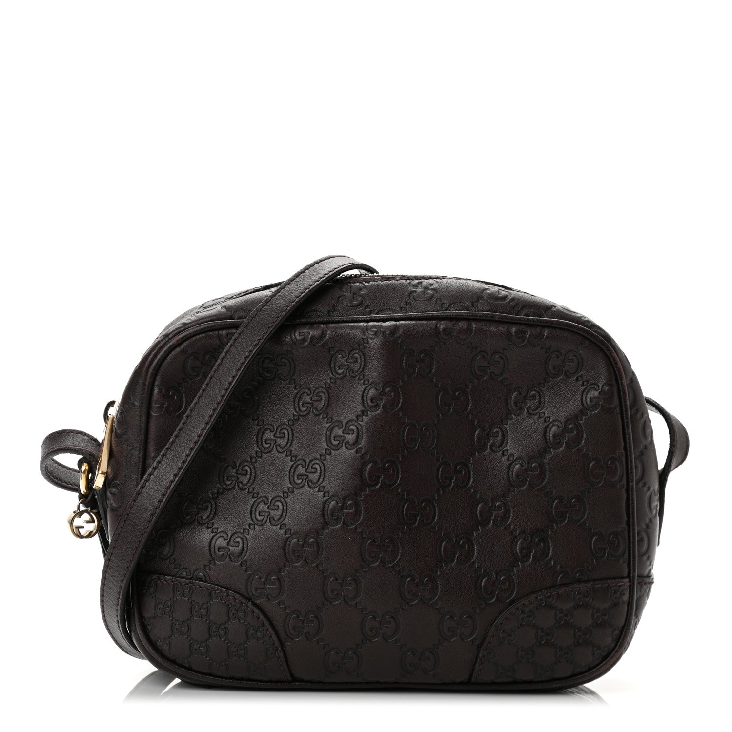 Gucci Guccissima Mini Bree Messenger Bag Chocolate 1 of 9