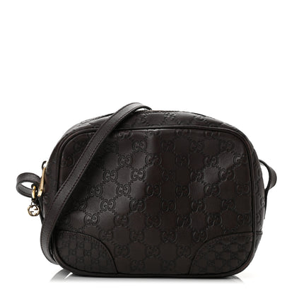 Gucci Guccissima Mini Bree Messenger Bag Chocolate 1 of 9