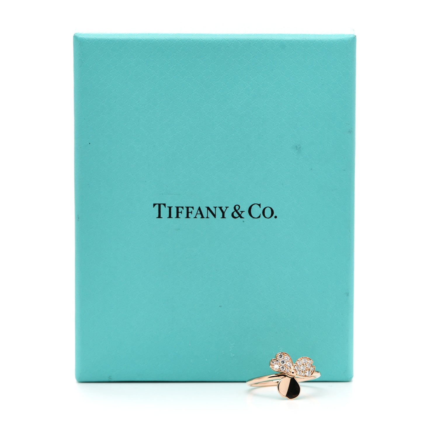 18K Rose Gold Diamond Paper Flowers Ring 54 7
