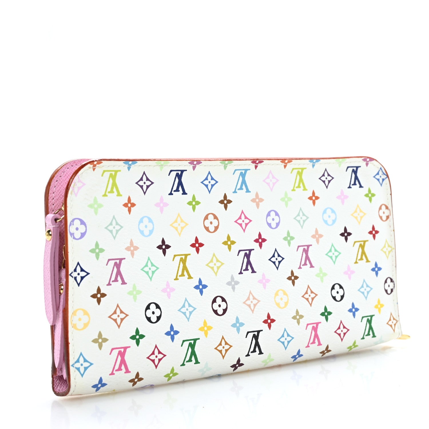 Louis Vuitton Monogram Multicolor Insolite Wallet White Litchi 3 of 8