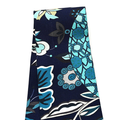 Hermes Silk Fleurs et Papillons de Tissus Twilly Bleu 4 of 4