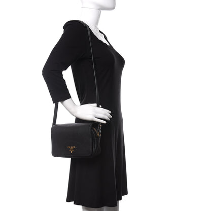Prada Vitello Phenix Crossbody Bag Black 2 of 11