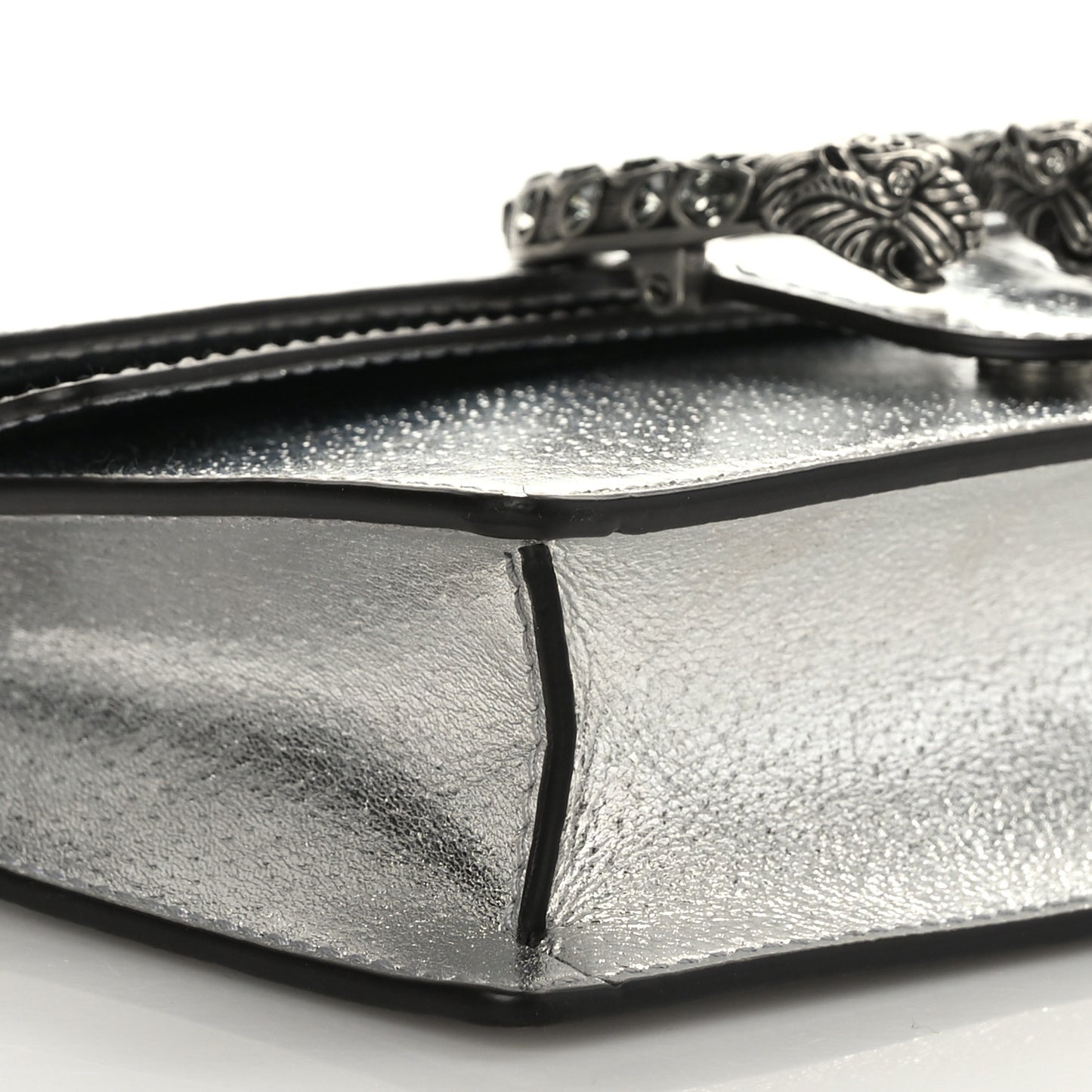 Metallic Calfskin Super Mini Dionysus Shoulder Bag Silver