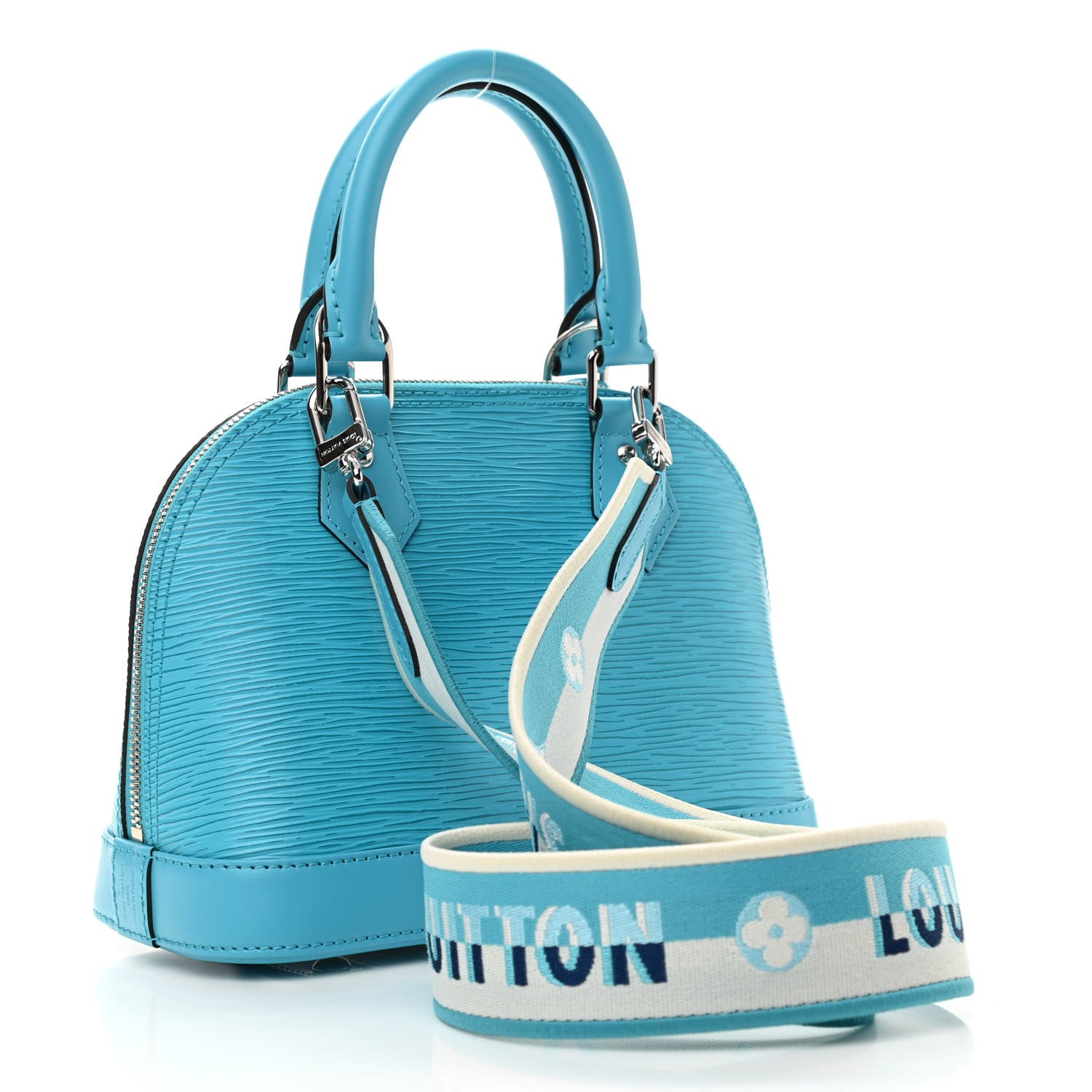 Louis Vuitton Epi Jacquard Alma BB Turquoise 2 of 8