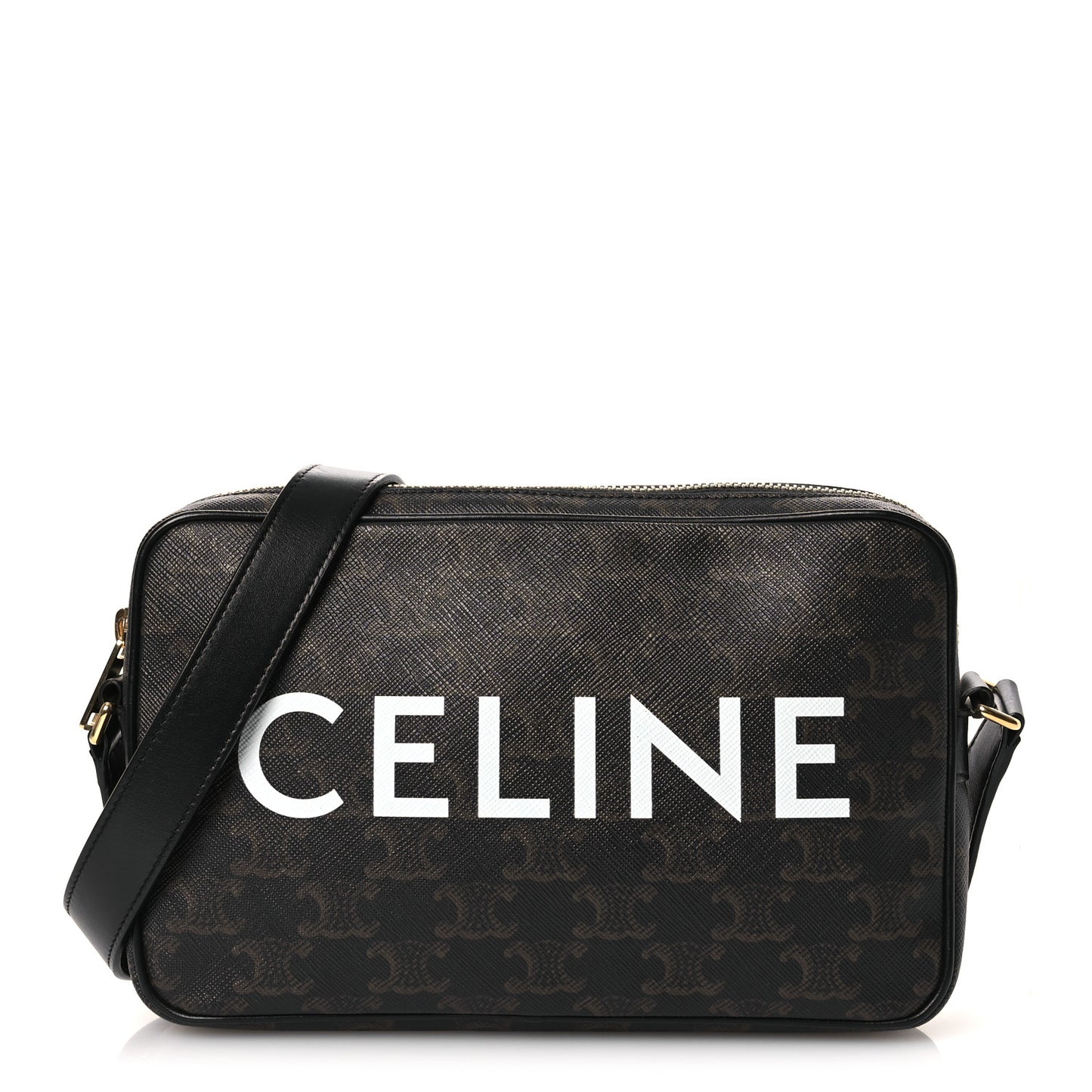 Triomphe Canvas Medium Messenger Bag Black