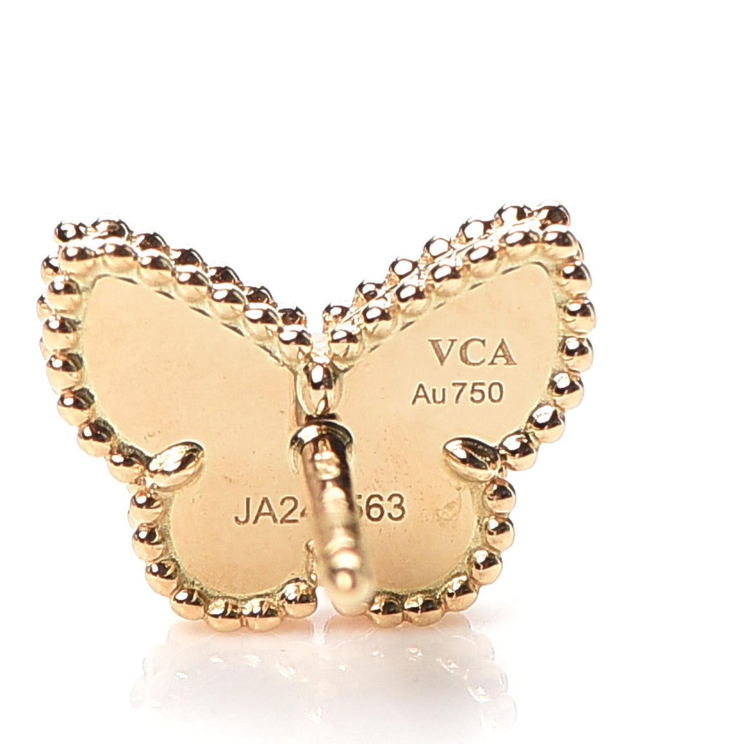 18K Yellow Gold Mother of Pearl Sweet Alhambra Butterfly Earrings