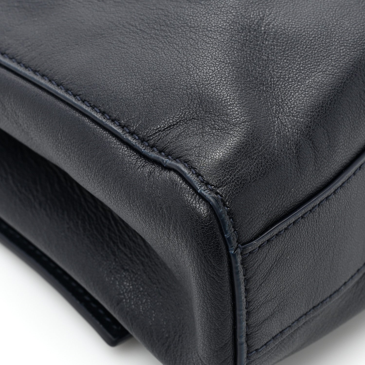Saint Laurent SAINT LAURENT Smooth Calfskin Suede Medium Reversible Monogram Kate Satchel Navy 12 of 13