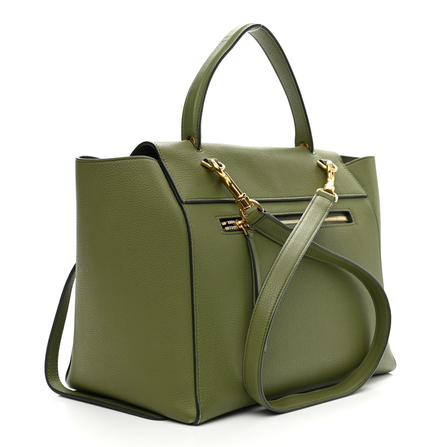 Baby Grained Calfskin Mini Belt Bag Green