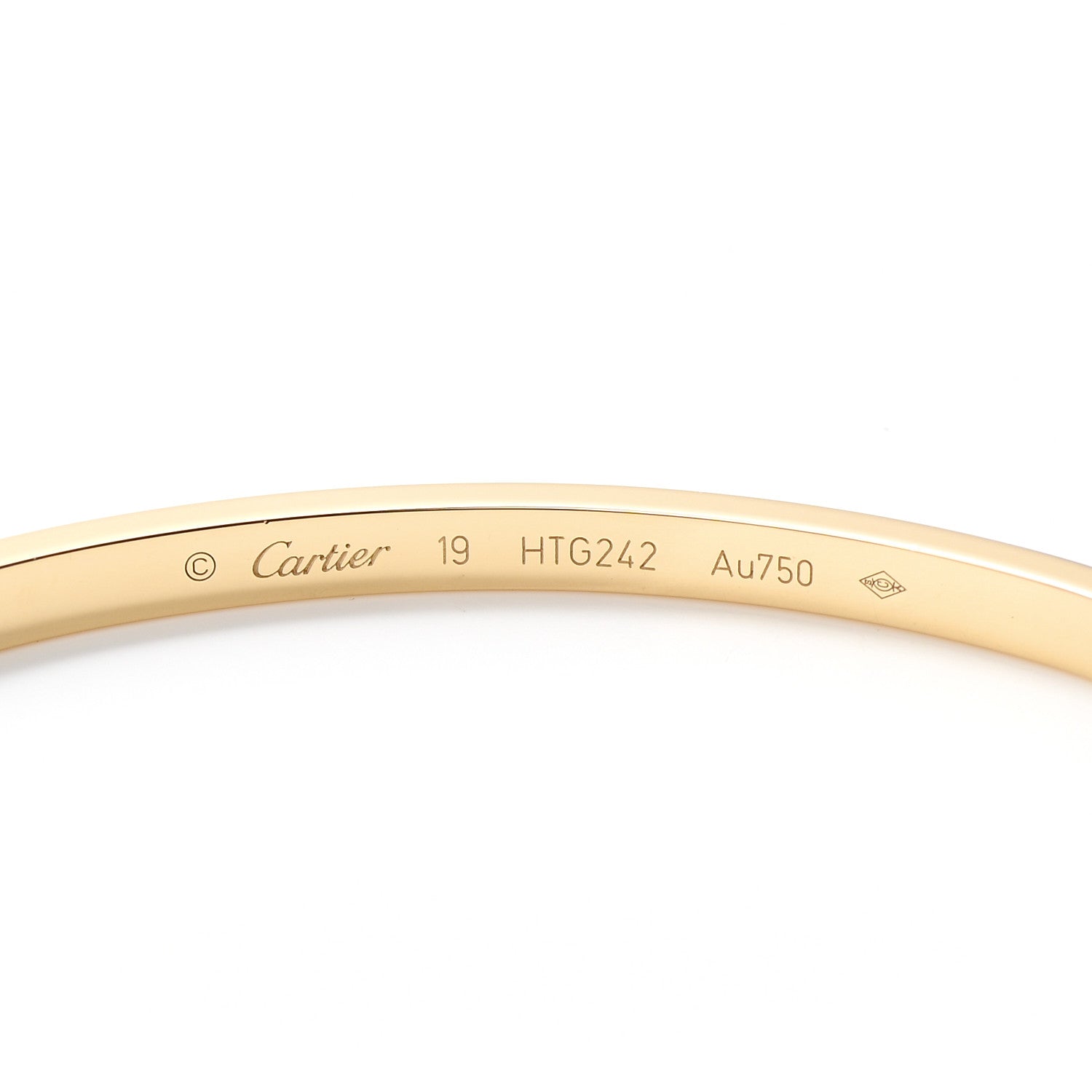 Cartier 18K Yellow Gold 6 Diamond Small LOVE Bracelet 19 5 of 6