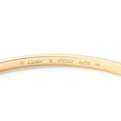 Cartier 18K Yellow Gold 6 Diamond Small LOVE Bracelet 19 5 of 6
