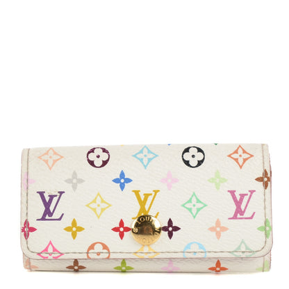 Louis Vuitton Monogram Multicolor Multicles 4 Key Holder White Litchi 1 of 9
