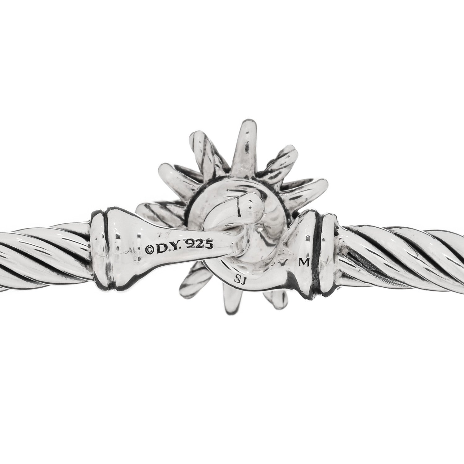 David Yurman Sterling Silver Diamond Starburst Bracelet 3 of 3