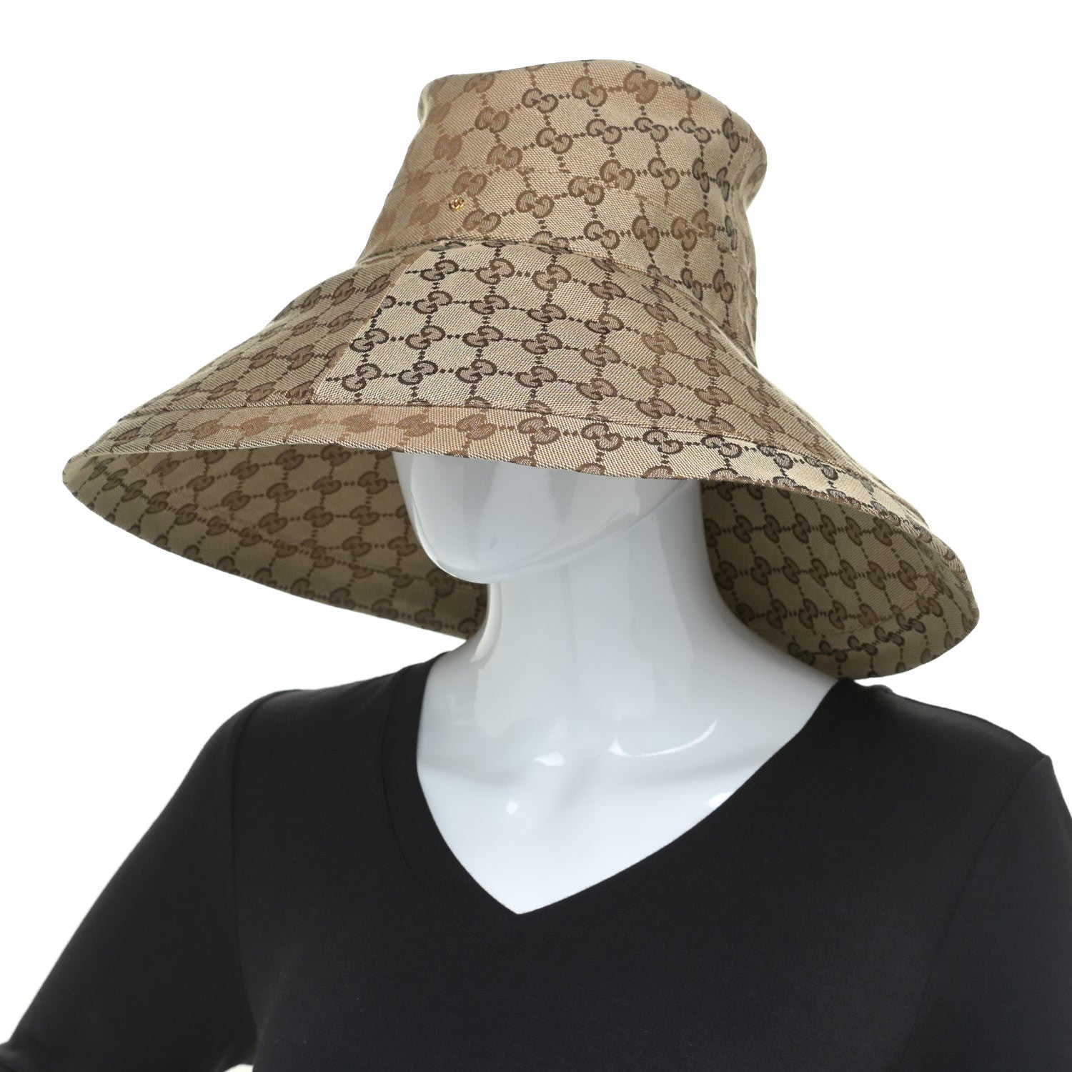 Gucci Monogram Wide Brim Hat Beige 2 of 7