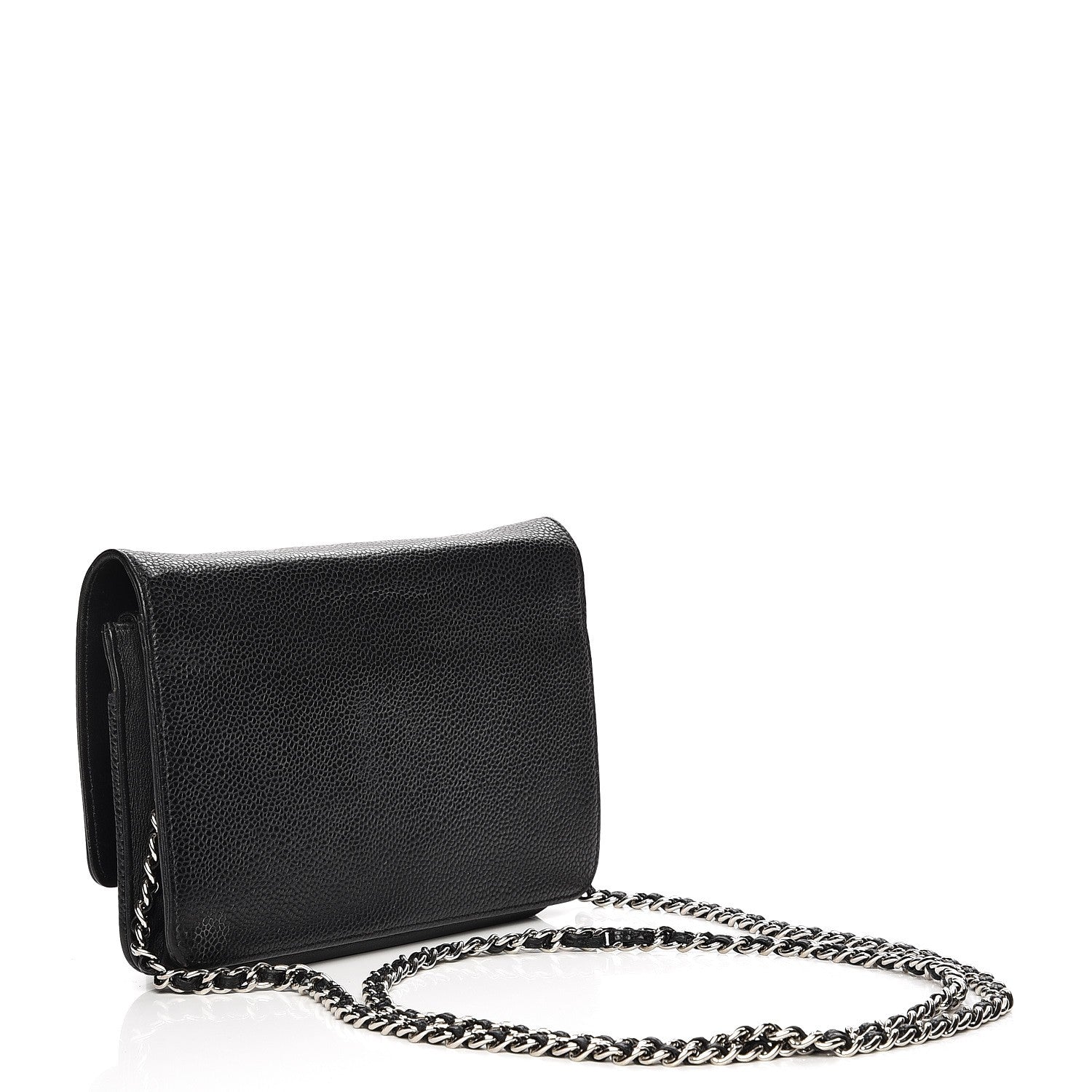 Chanel Caviar Timeless CC Wallet On Chain WOC Black 3 of 9