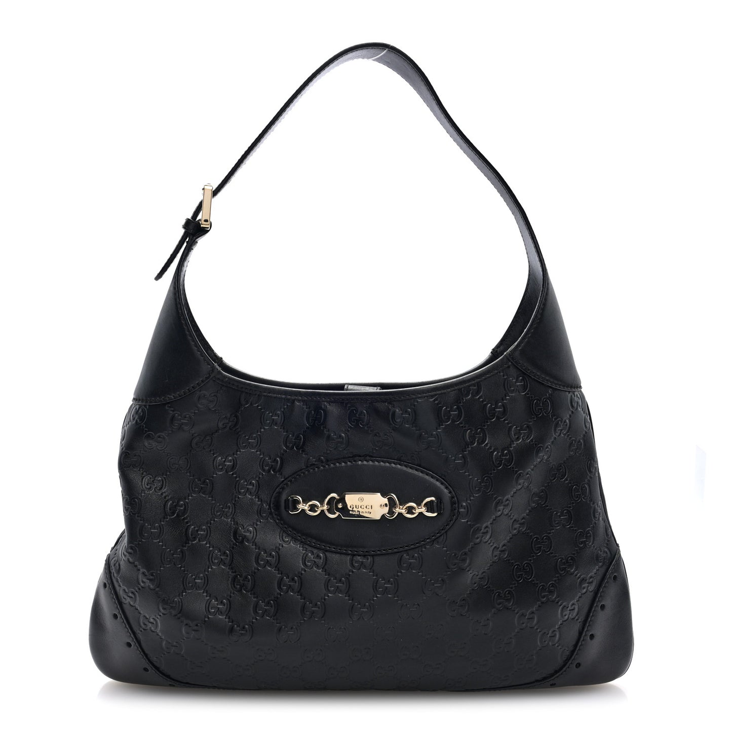 Guccissima Punch Hobo Black