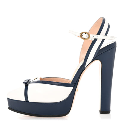 Gucci Malaga Kid Alison Platform 36 Navy White 1 of 13