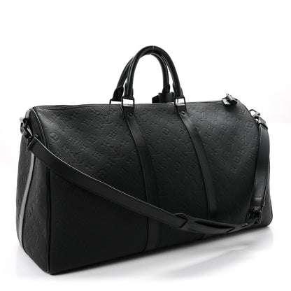 Louis Vuitton Taurillon Monogram Keepall Bandouliere 50 Black 2 of 8
