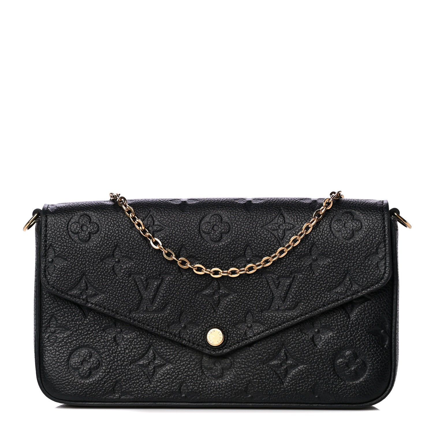 Louis Vuitton Empreinte Pochette Felicie Chain Wallet Black 1 of 17