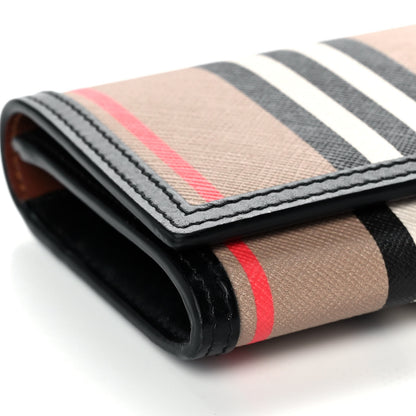 Burberry E-Canvas Icon Stripe Halton Continental Wallet Archive Beige 8 of 10