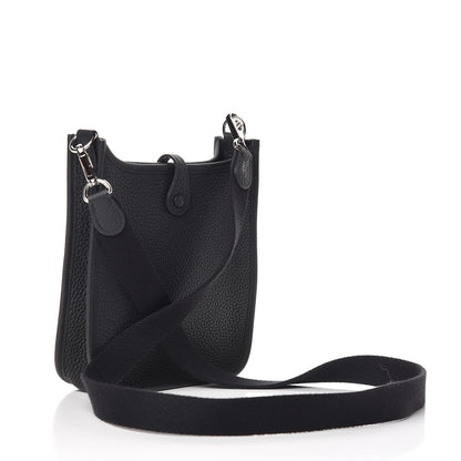 Hermes Taurillon Clemence Evelyne TPM Black 3 of 11