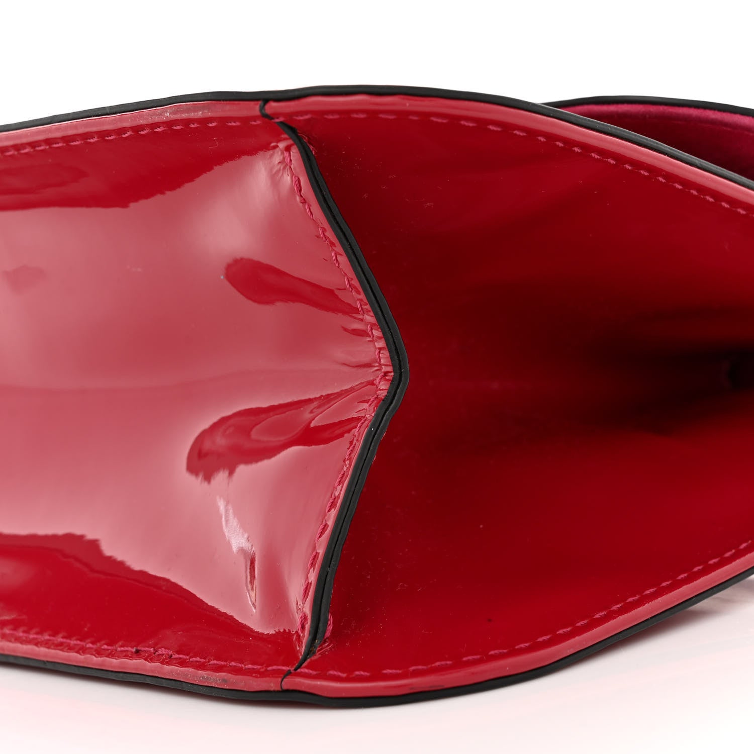 Valentino Garavani Patent Large Glam Lock Rockstud Flap Red 9 of 14