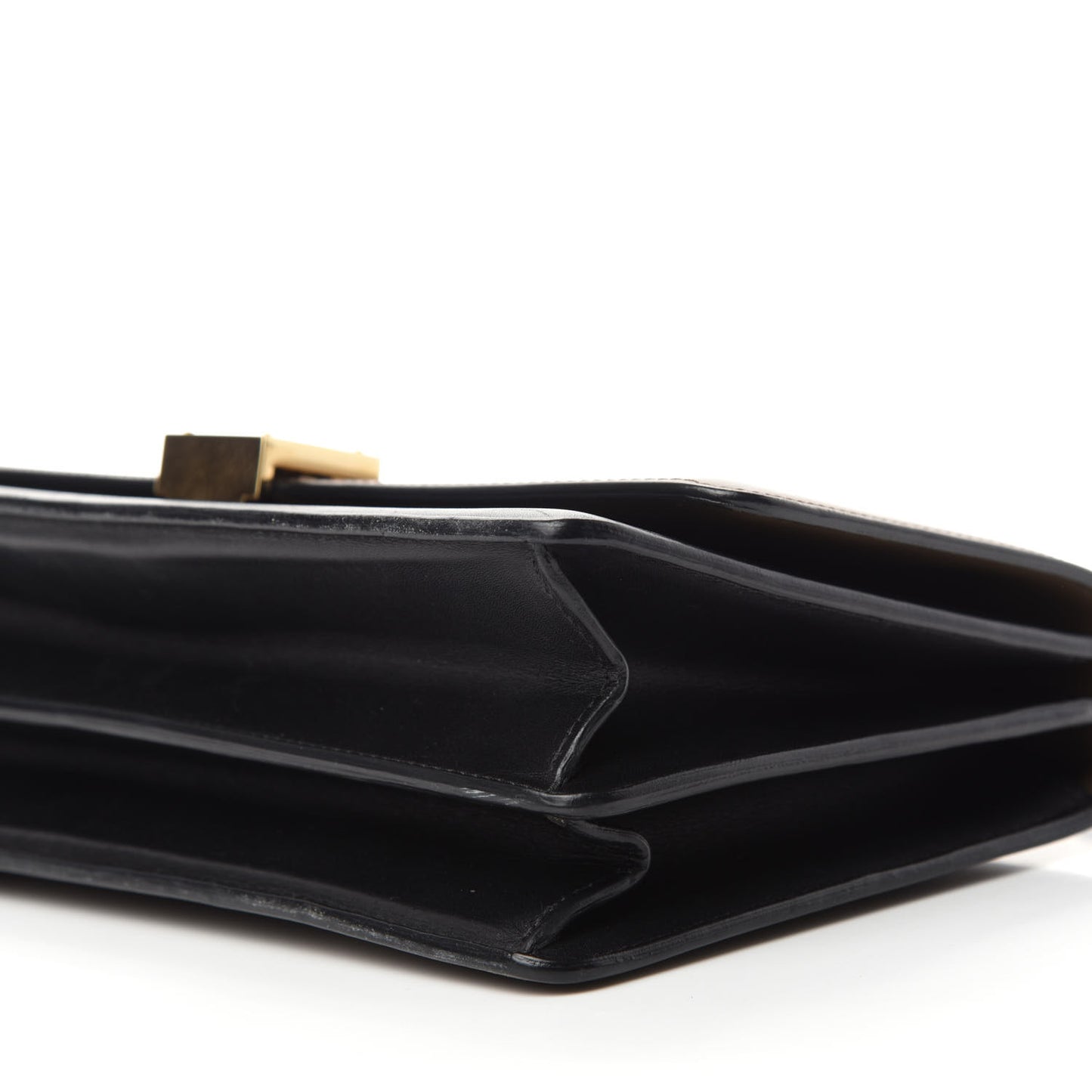 Calfskin Bi-Color Small Case Flap Black Camel