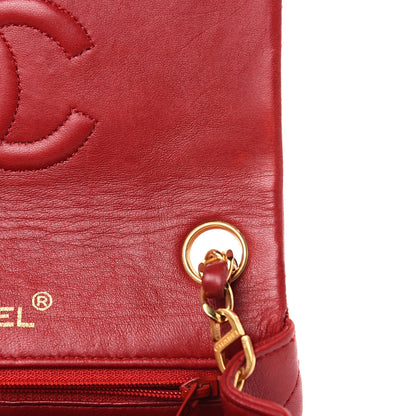 Chanel Lambskin Quilted Mini Square Flap Red 15 of 16
