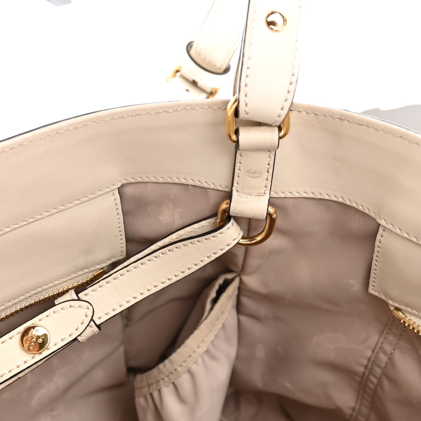 Soft GG Supreme Monogram Diaper Bag White