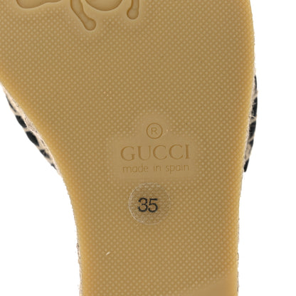 Gucci Monogram Matelasse GG Marmont Ankle Wrap Platform 35/120mm Espadrille Wedges 35 Beige Ebony Black Sand Storm 8 of 13