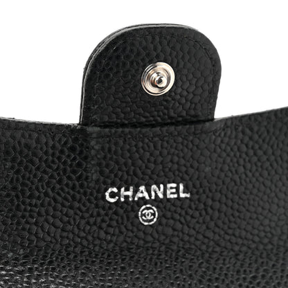 Chanel Caviar Quilted Flap Card Holder Wallet Black 8 of 12