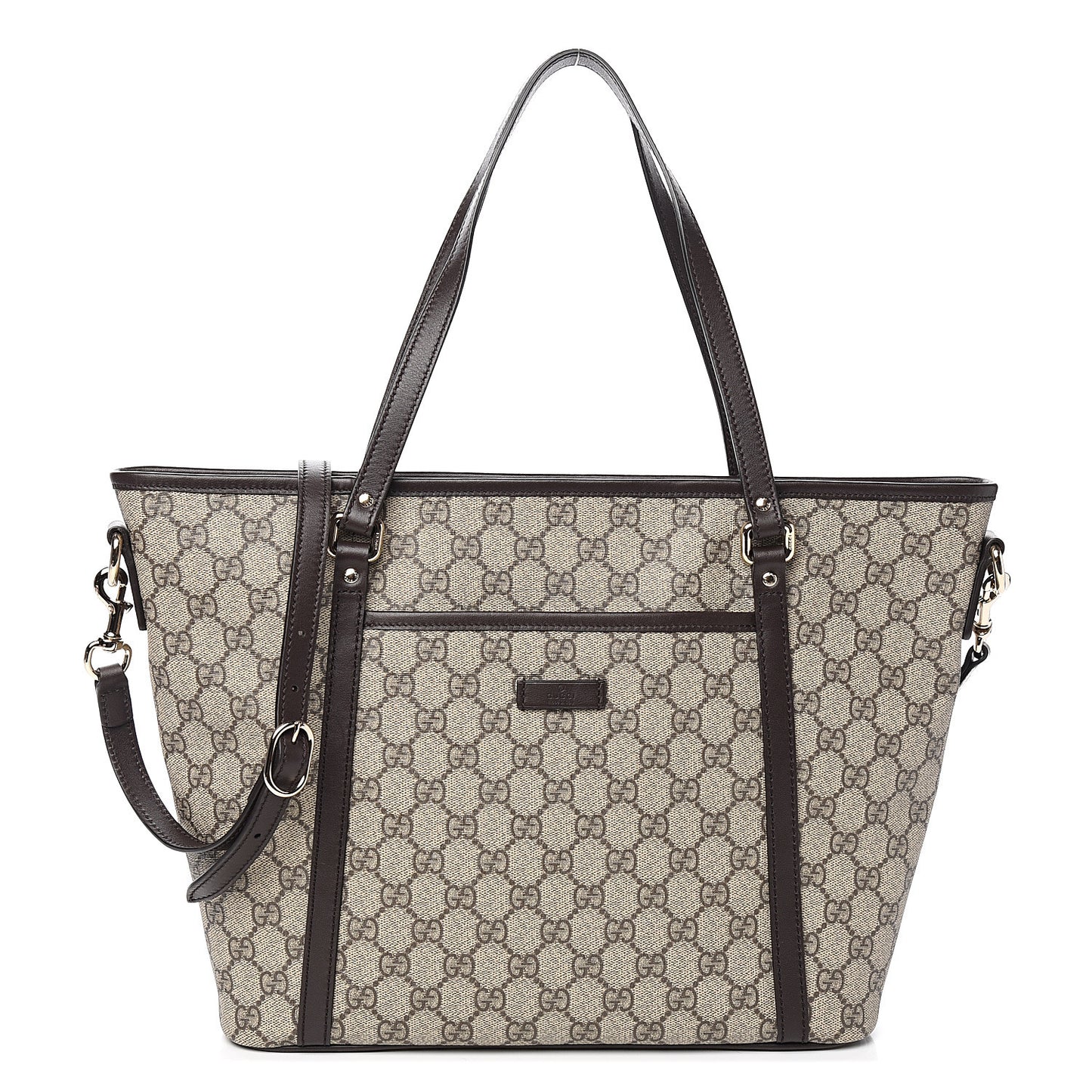 GG Supreme Monogram Medium Joy Tote Dark Brown