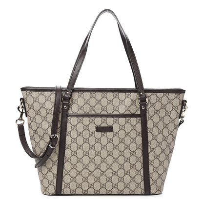 Gucci GG Supreme Monogram Medium Joy Tote Dark Brown 1 of 9