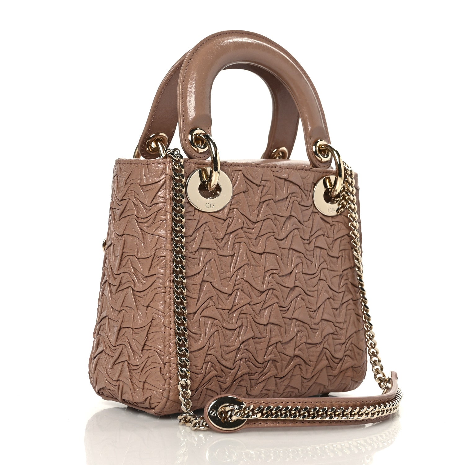 Christian Dior Lambskin Gathered Mini Lady Dior Fard 3 of 8