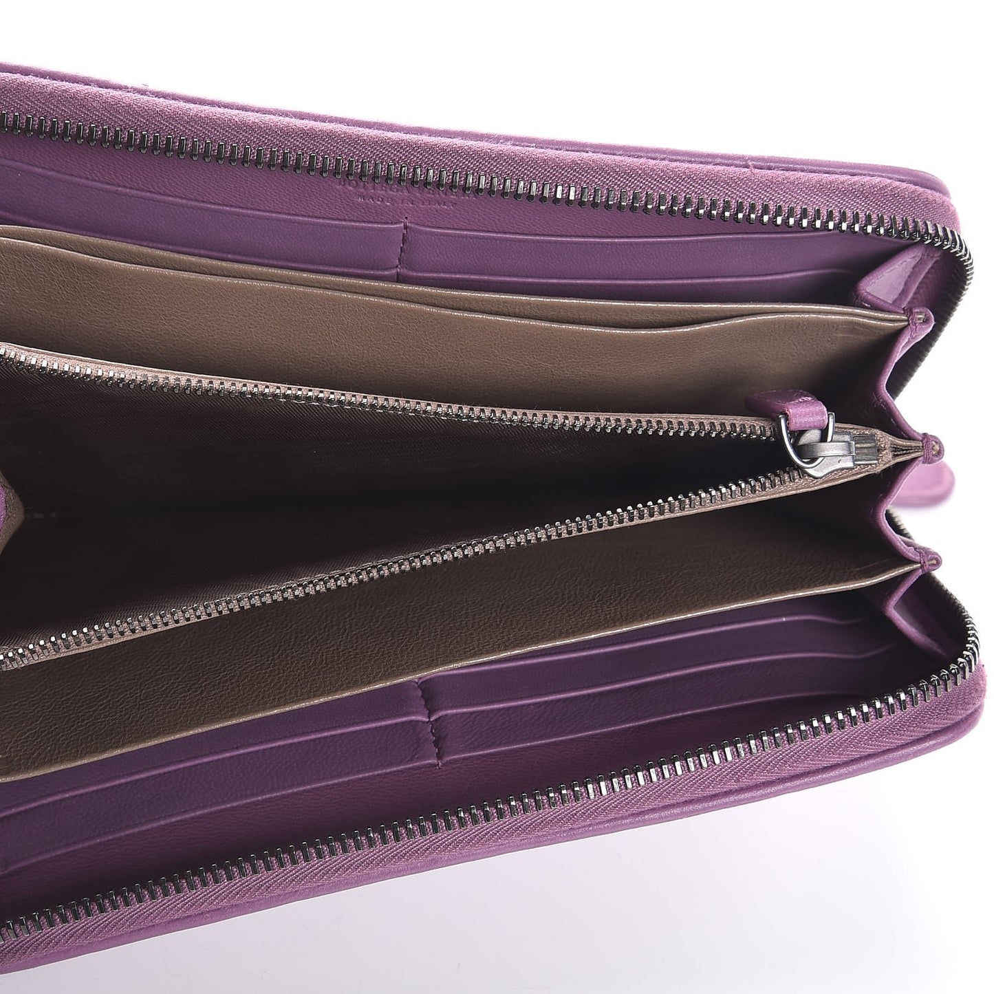 Nappa Intrecciato Zip Around Wallet Corot