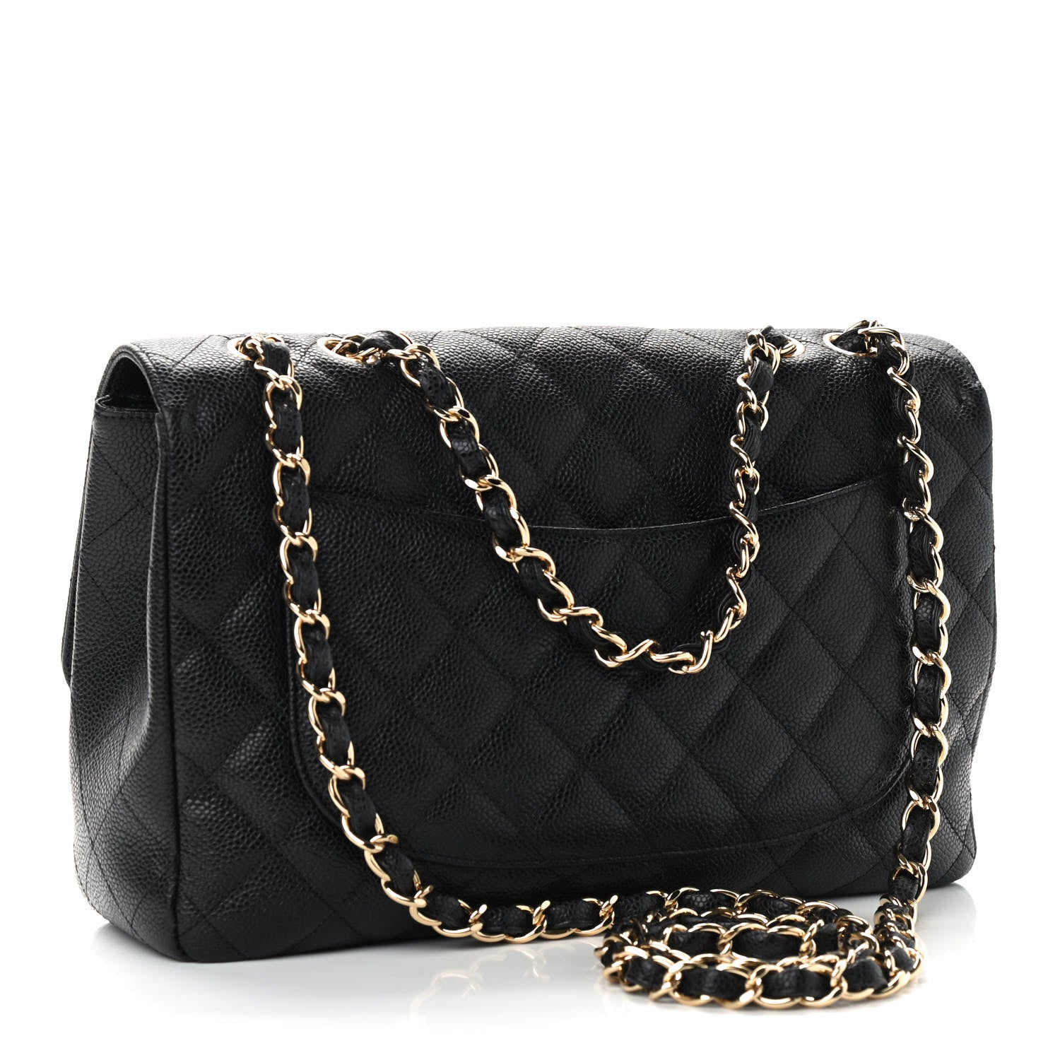 Chanel Caviar Quilted Jumbo Single Flap Black 2 of 9