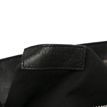 Saint Laurent Grain de Poudre Calfskin Y Quilted Monogram Medium Loulou Chain Satchel Black 8 of 11