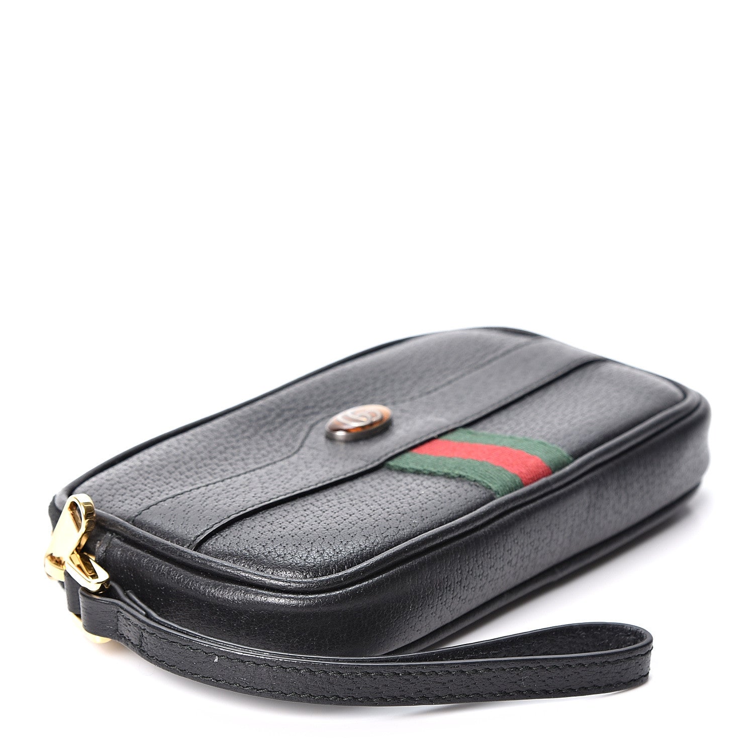Gucci Calfskin Ophidia Phone Case Wristlet Black 3 of 9