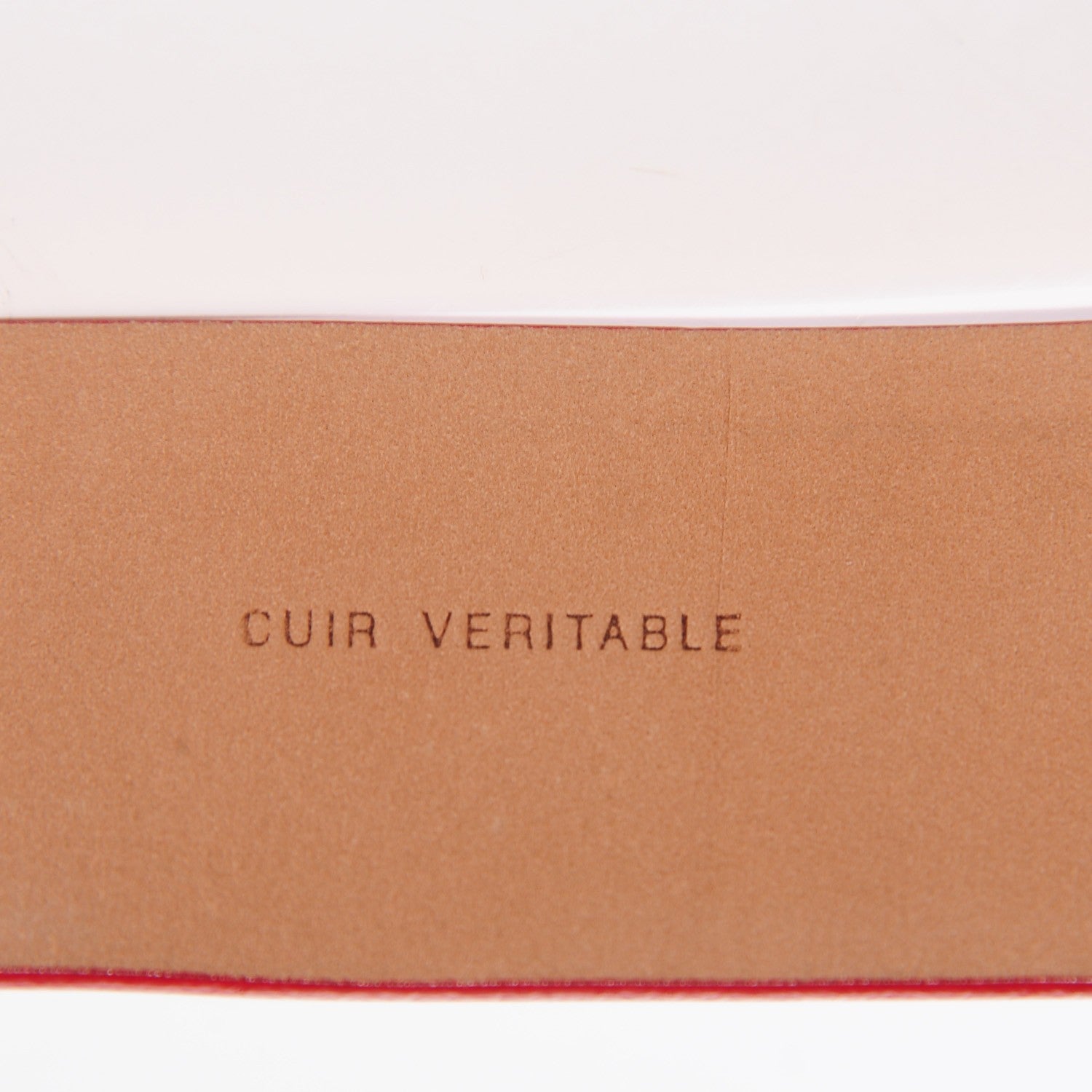 Chanel Patent Calfskin CC Logo Belt 85 34 Red 4 of 7