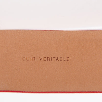 Chanel Patent Calfskin CC Logo Belt 85 34 Red 4 of 7