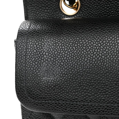 Chanel Caviar Quilted Medium Double Flap Black 13 of 15