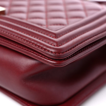Chanel Lambskin Quilted Medium Boy Flap Dark Red 9 of 16